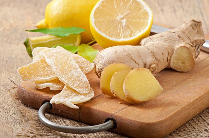 ѓумбир и лимон за зголемување на пенисот